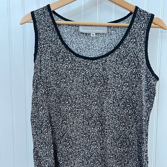 Dorothy Schoelen Vtg Blouse Whimsigoth Green Camo Speckled Sleeveless Tank Top - Picture 1 of 9